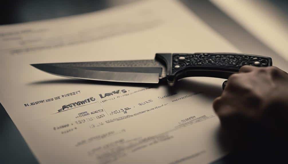 legal considerations for automatic knives