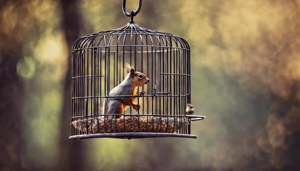 protecting bird feeder from squirrels