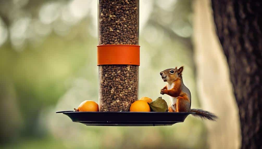 squirrel repellent for bird feeders