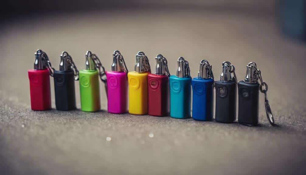 compact pepper spray keychains