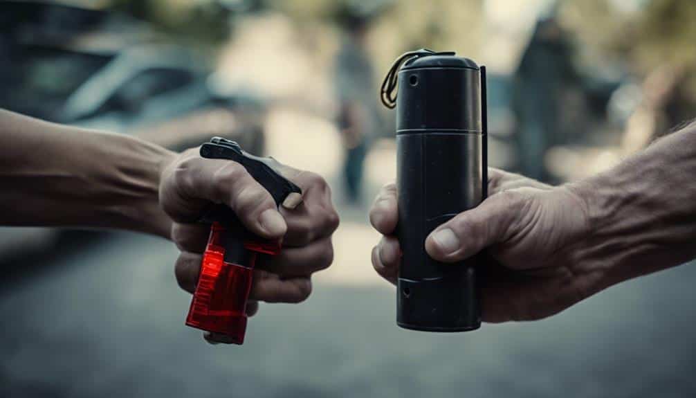 comparing pepper spray vs tasers